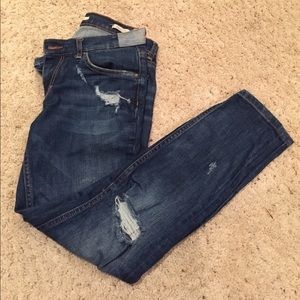Zara Womens Distressed Jeans