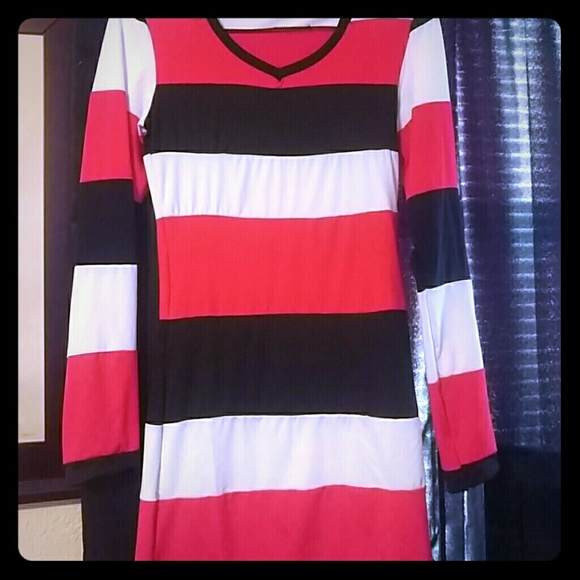 Red black and white dress / shirt