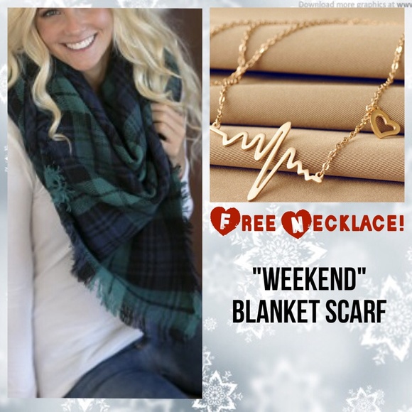 ⭕️"WEEKEND"⭕️PLAID BLANKET SCARF