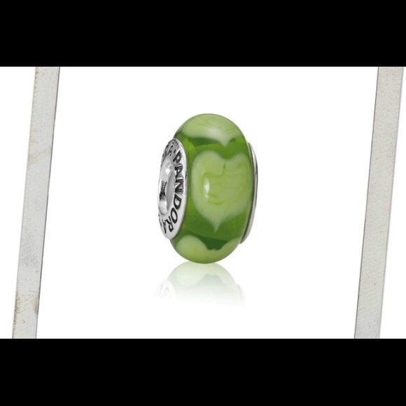 Pandora love knots green charm