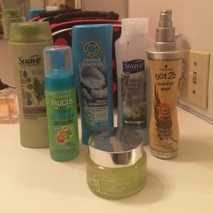 Various hair products and VS body zing gel