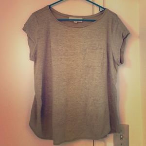 LOFT beige & gold t-shirt top
