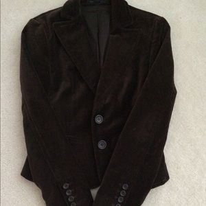 Brown velvet blazer