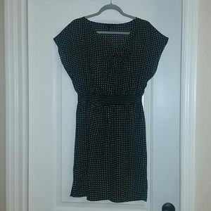 GAP Black with pattern white boxes Dress Size L