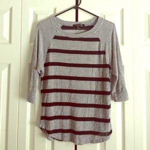 FOREVER 21 Dolman Striped Top - Knitted