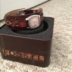 Brown fossil watch