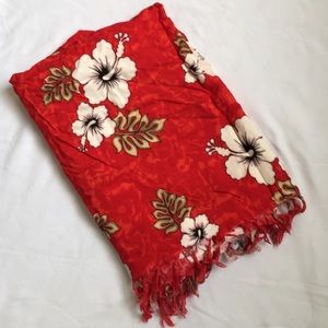 Beautiful red floral wrap/sarong.