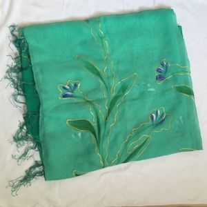 Beautiful emerald green sarong wrap.