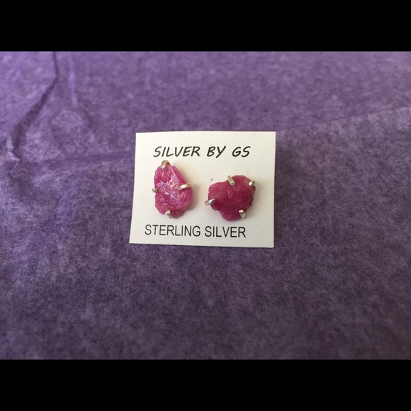 SALE! Handmade ruby earrings