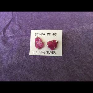 SALE! Handmade ruby earrings