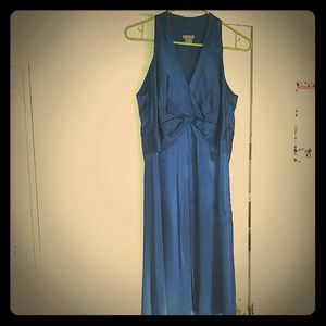 Royal blue, satin, Ann Taylor cocktail dress