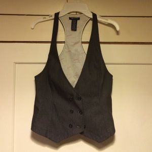 Dark gray business vest