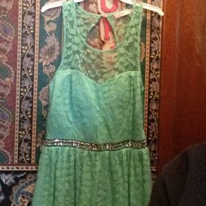 Teal party dress