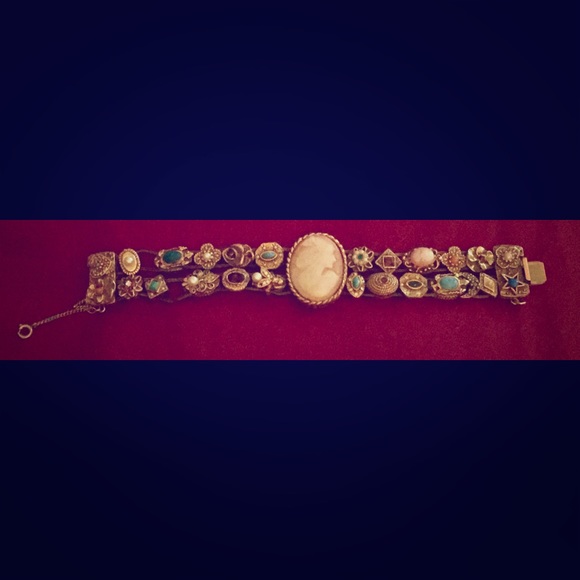 vintage Goldette double slide bracelet