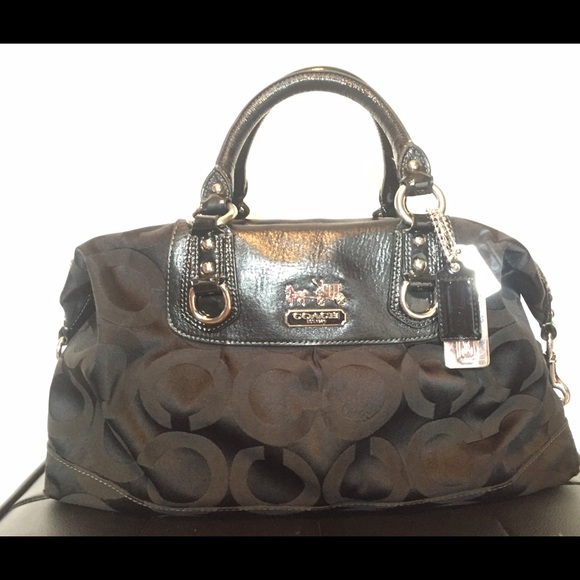 Coach ashley signature sateen satchel