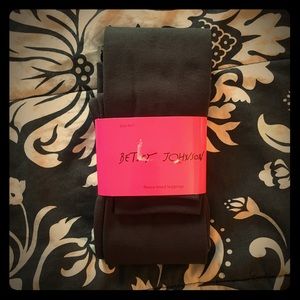 Betsey Johnson fleece lined leggings in dark grey