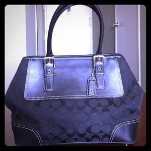 Used Black Coach Signature Satchel