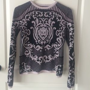 Rachel Roy Baroque Lion Merino Wool Sweatet