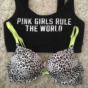 Victoria's Secret Bra and PINK NATION sports bra