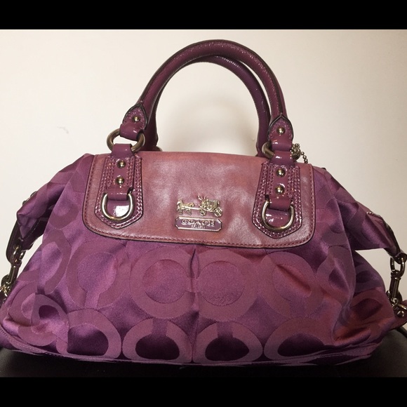 Coach ashley signature sateen satchel