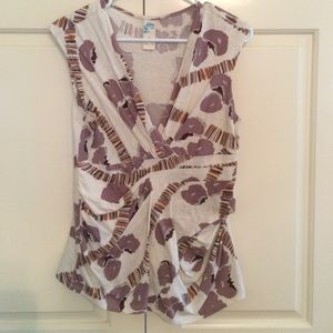 Anthropologie knit patterned shirt