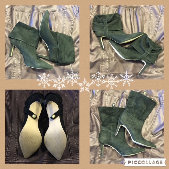 Calvin Klein Black Suede Booties - Picture 2 of 4