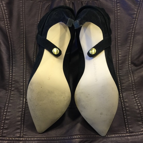 Calvin Klein Black Suede Booties - Picture 3 of 4