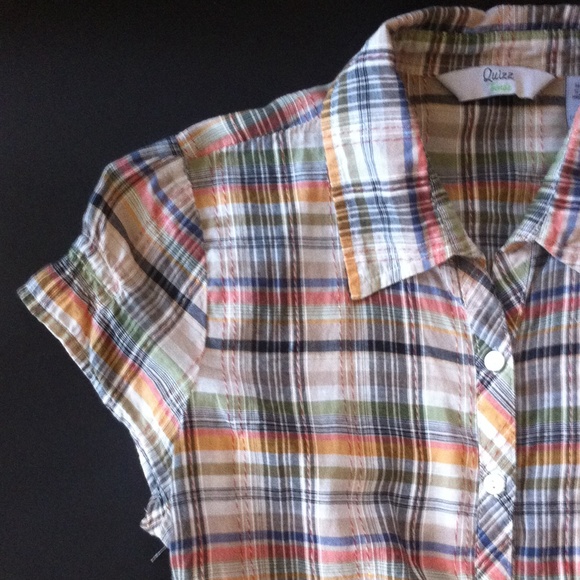 Tan Plaid Top