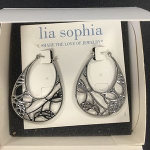 Lia Sophia silver earrings.
