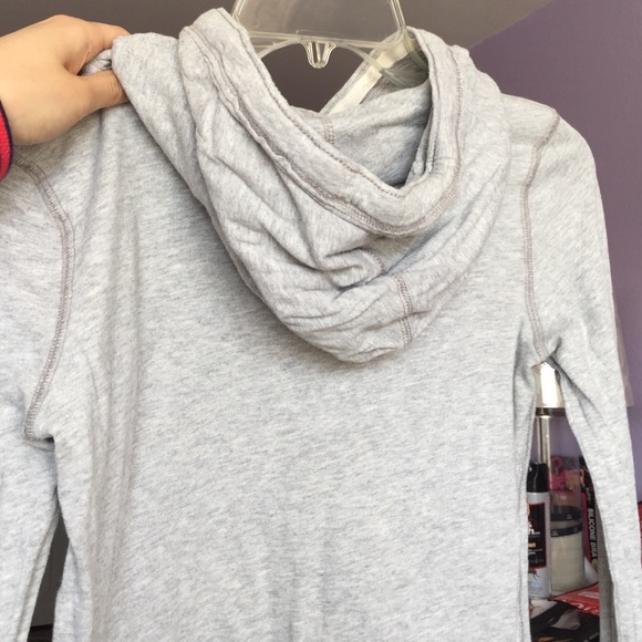 Hollister light grey fleece hoodie - Picture 4 of 4