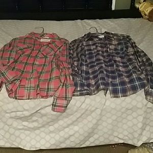 Plaid button up shirts