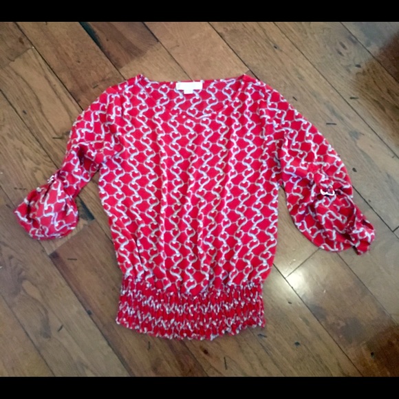 Red Michael by Michael Kors blouse. - Picture 1 of 1