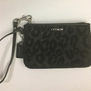 Leopard Print Coach Wristlet