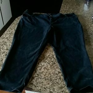 Black denim Lane Bryant side zip ankle pants