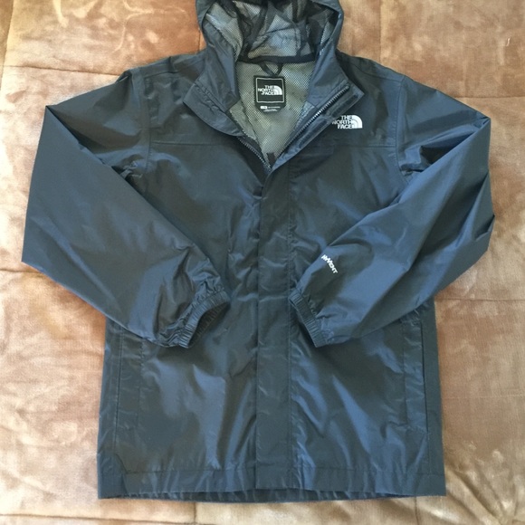 North Face Boys Lg Rain Black Jacket