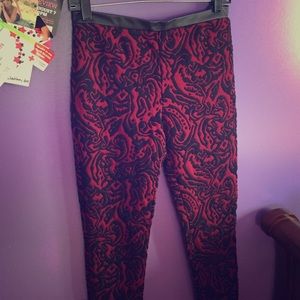 High waist printed pants