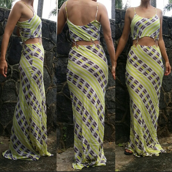 New acacia arrow santiago maxi dress cut-outs P XS - Picture 2 of 4