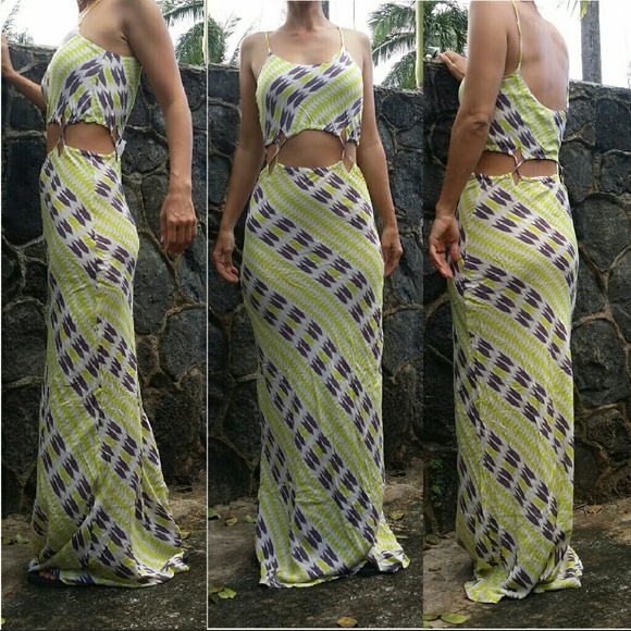 New acacia arrow santiago maxi dress cut-outs P XS - Picture 3 of 4