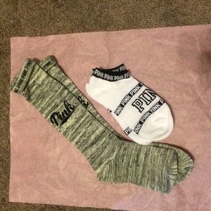 2 pairs of PINK socks by VS