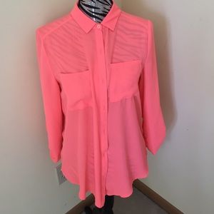 Sheer Charlotte Russe Button Up