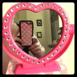 Heart Shaped 💎 Diamond Studded 💎 Makeup Mirror