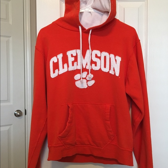 Clemson Hoodie Size Medium &a Paw Decal