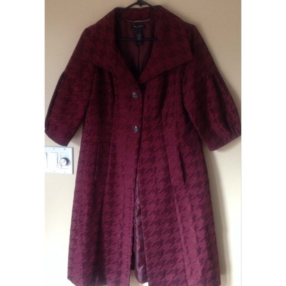Maroon Liz Claiborne company dress coat