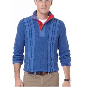 Nautica mens mock neck sweater blue NWT 2XL