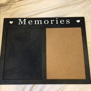 Half cork board/ chalk board. Good condition
