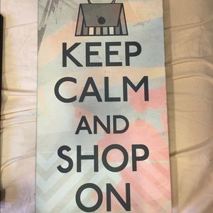 Keep calm shop on sign