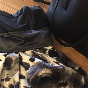 Black and white cocktail dress