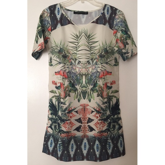 printed shift dress