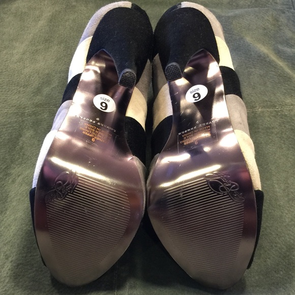 🍾HP🍾Lovely People Striped Suede Booties - Picture 3 of 4