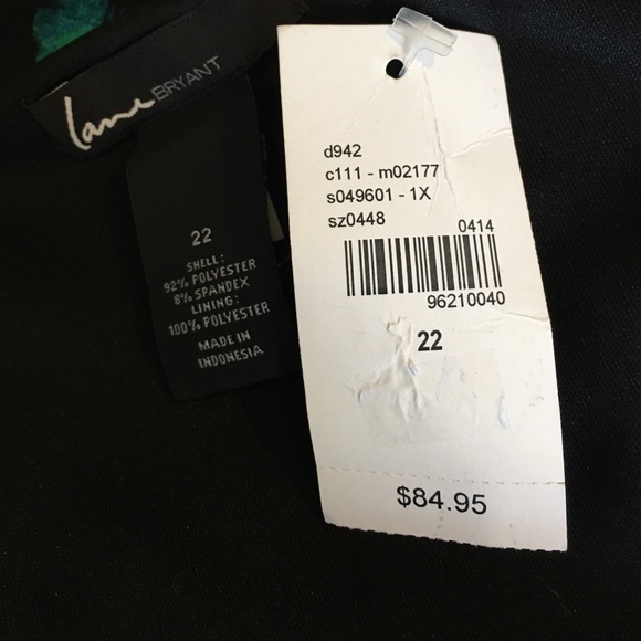 NWT Lane Bryant size 22 sleeveless belted dress - Picture 4 of 4